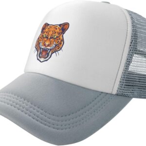 Angry Leopard Head Baseball Cap for Men Women Mesh Hat Polyester Trucker Hats Dad Caps