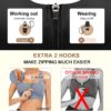 Cordaw Zipper in Front Sports Bra High Impact Strappy Back Support Workout Top