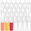 Hoolerry 32 Pcs 4oz Plastic Squeeze Bottles Condiment Squirt Bottle Set with Discrete...