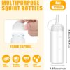 Hoolerry 32 Pcs 4oz Plastic Squeeze Bottles Condiment Squirt Bottle Set with Discrete…