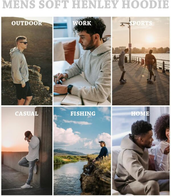 Mens Hoodies Shirt Casual Athletic Workout Fashion Hooded Lightweight Jersey…