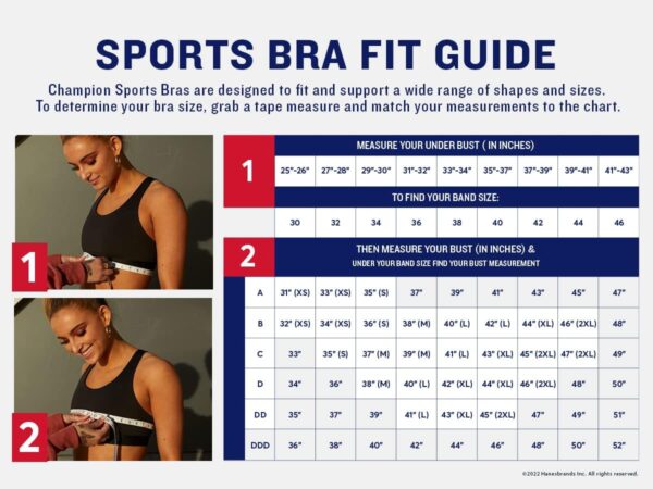 Champion Women’s Sports Bra, Absolute, Moisture Wicking Bra, Moderate…