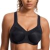 SYROKAN Women's Full Support High Impact Racerback Lightly Lined Underwire...
