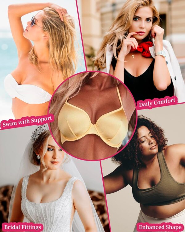 Double Sided Sticky Bra Push Up – Adhesive Bra Inserts Padded Reusable…