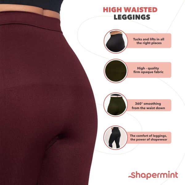 SHAPERMINT Leggings for Women Tummy Control – High Waisted Shapewear…