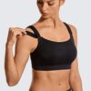SYROKAN Front Adjustable Sports Bras for Women High Impact Wirefree Comfort…