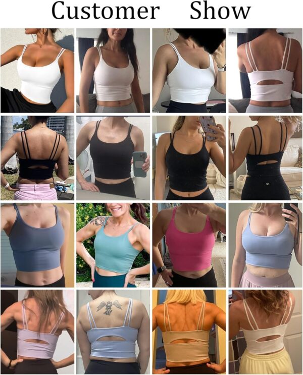 Everrysea Sports Bras for Women High Support Longline Workout Tank Tops…