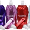 USA Merchant | Collapsible Reusable Water Bottle with Carabiner Clip Light Weight Leak...