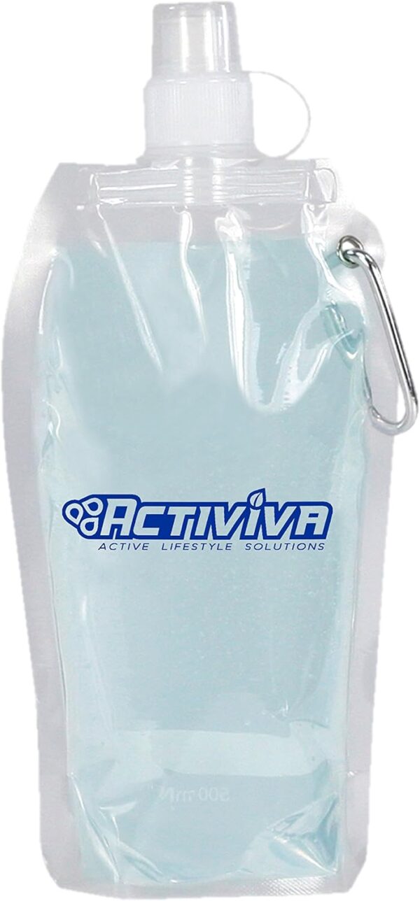 USA Merchant | Collapsible Reusable Water Bottle with Carabiner Clip Light Weight Leak…