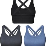 Sports Bras for Women HIigh Support, Criss-Cross Back Padded Strappy High...