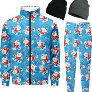 Retro 90s 80s outfit for men tracksuits sweatsuits for men Jogging set Warm Up Zip…