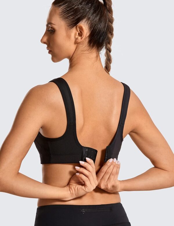 SYROKAN Front Adjustable Sports Bras for Women High Impact Wirefree Comfort…