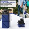 2pcs Collapsible Water Bottles,420ml Foldable Water Bottle BPA Free Reusable…