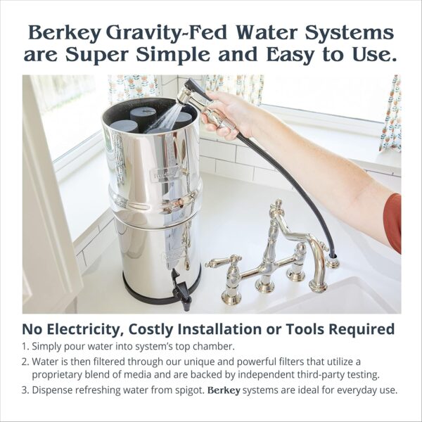 Travel Berkey Gravity-Fed Water Filter with 2 Black Berkey ElementsEnjoy Potable Water…