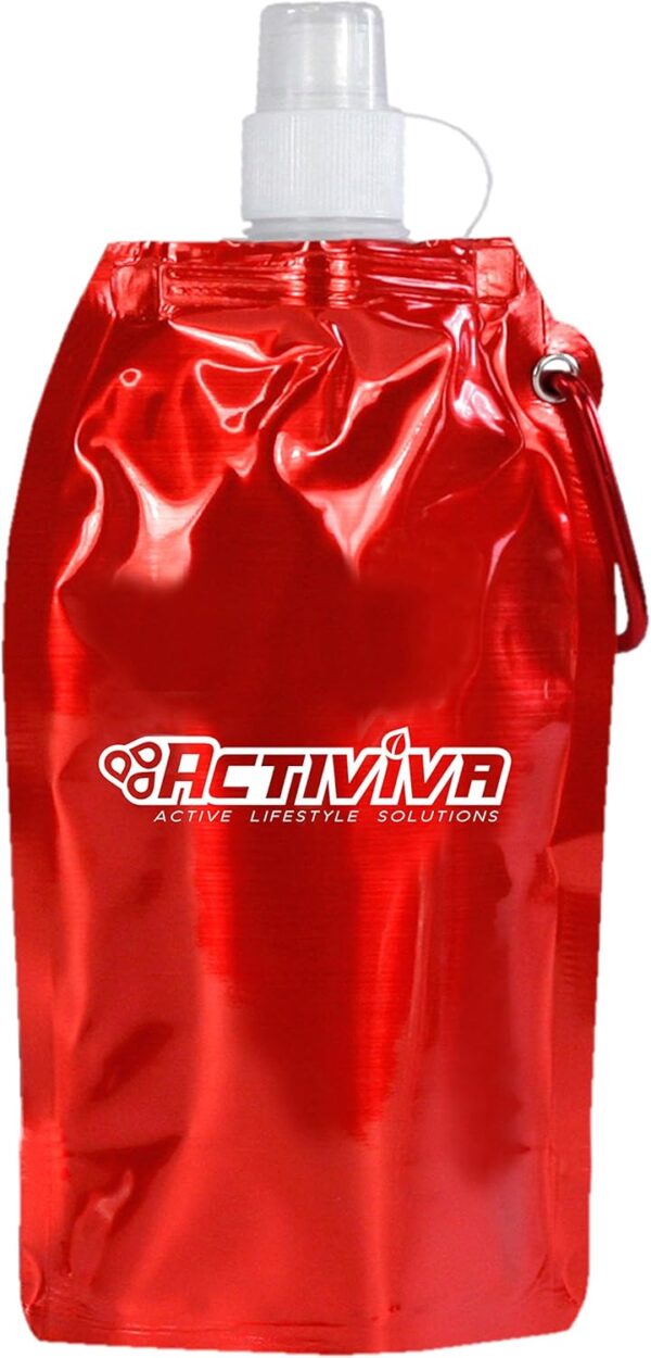 USA Merchant | Collapsible Reusable Water Bottle with Carabiner Clip Light Weight Leak…
