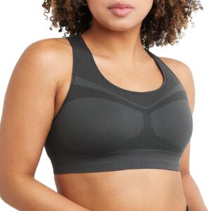 Champion Women’s Sports Bra, Infinity Racerback, Moderate Support, Seamless…