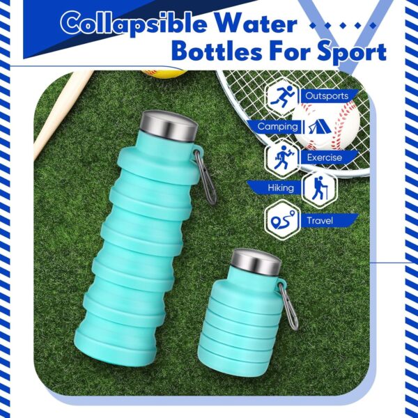 Baderke Collapsible Water Bottles 17oz Travel Sports Portable Water Bottle with…