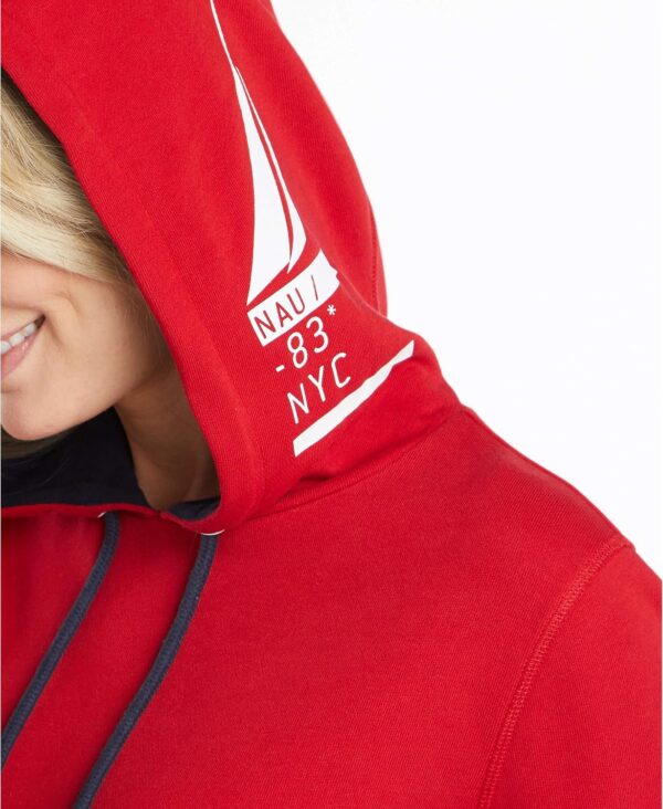 Nautica Women’s Classic Supersoft 100% Cotton Pullover Hoodie
