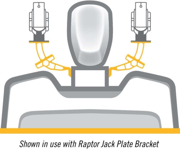 Minn Kota Direct Mount Angle Bracket for Raptor, Black