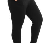 Walifrey Plus Size Leggings with Pockets for Women, High Waist Opaque Tummy...