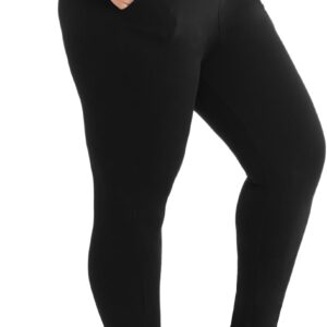 Walifrey Plus Size Leggings with Pockets for Women, High Waist Opaque Tummy…