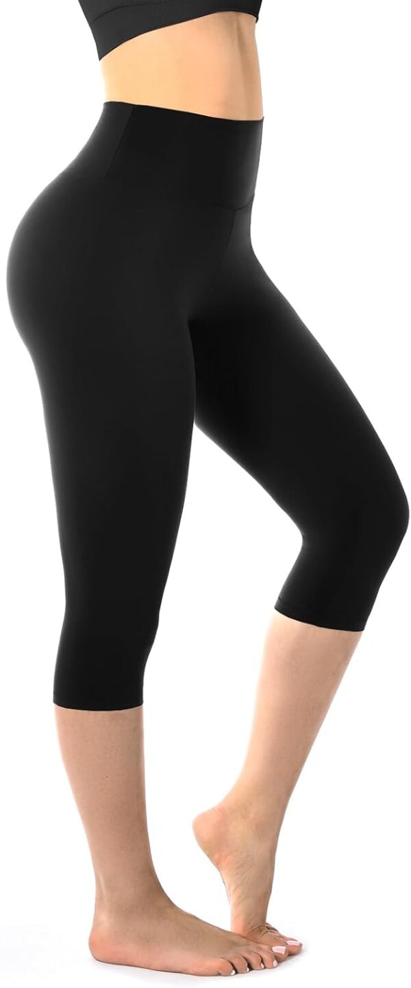 Walifrey Capri Leggings for Women, Buttery Soft High Waisted Leggings for…