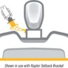 Minn Kota Raptor Jack Plate Adapter Bracket – Starboard, 5″ Setback, 4″ Rise, White