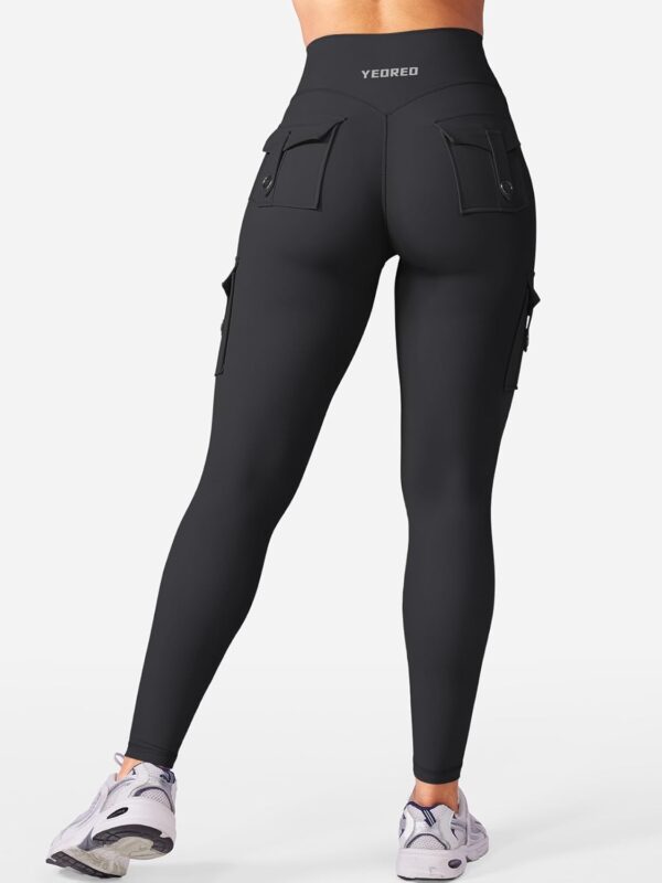 YEOREO CoreFlex Workout Cargo Leggings with Pockets for Women Hidden Scrunch…