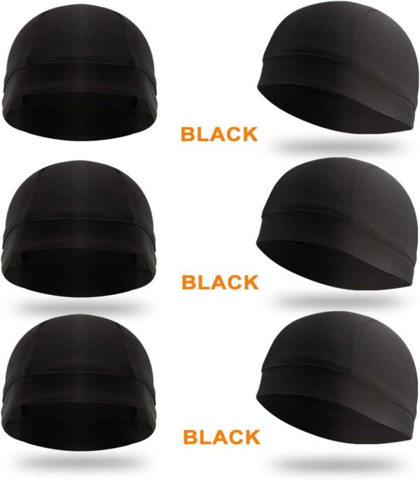 3 Pack Cooling Skull Cap Helmet Liner Sweat Wicking Cycling Running Hat for Men Women
