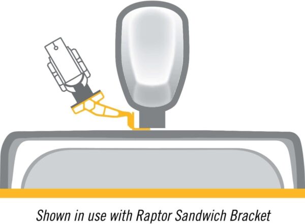 Minn Kota Raptor Jack Plate Adapter Bracket – Starboard, 5″ Setback, 4″ Rise, White