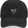 Vintage Heart Embroidered Baseball Cap Distressed Adjustable Hat for Women Low Profile…