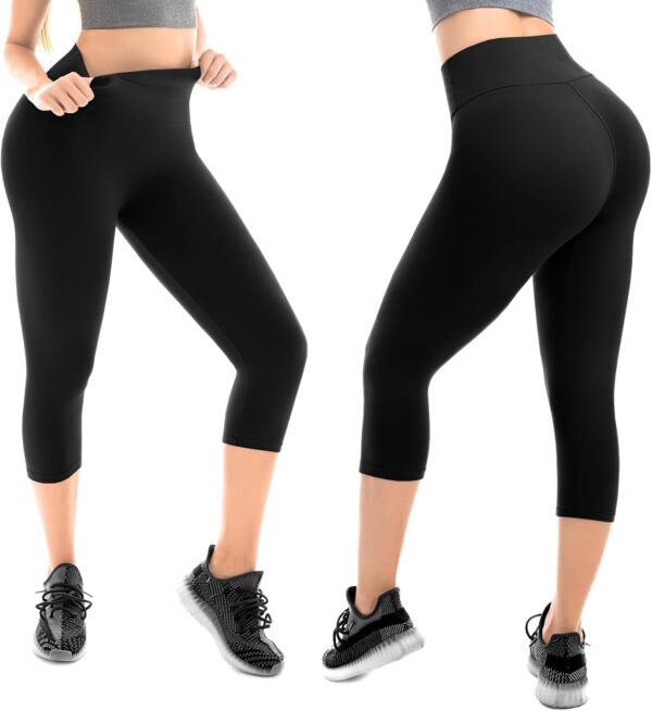 Walifrey Capri Leggings for Women, Buttery Soft High Waisted Leggings for…