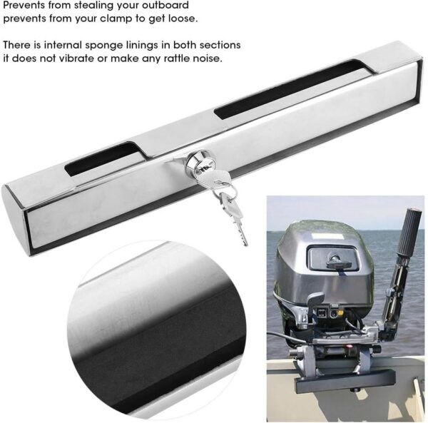 KIMISS Outboard Motor Lock, Marine Outboard Motor Engine Lock with 2 Keys High…