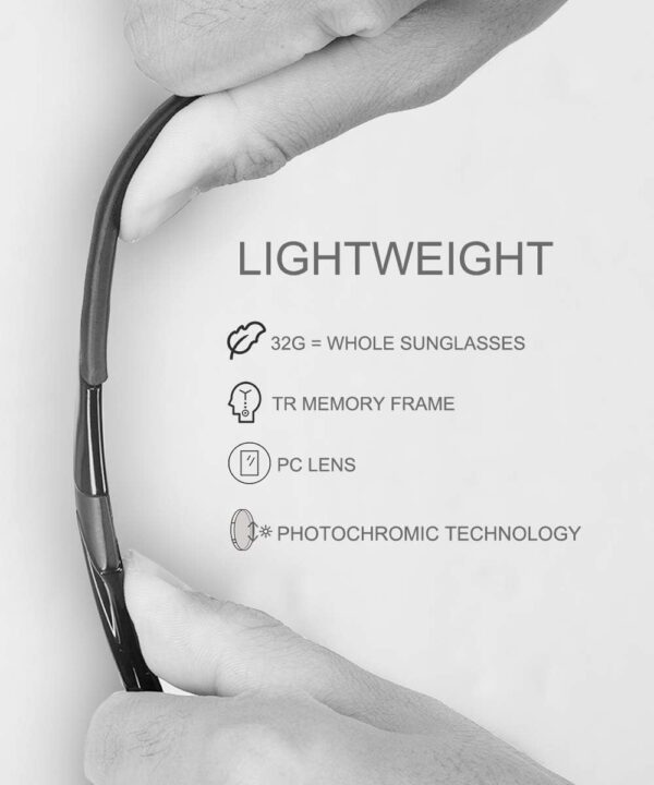 ROCKBROS Photochromic Sunglasses for Men Women Sports Cycling Glasses UV Protection…