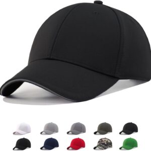 TSSGBL M,L,XL,XXL Men’s Premium Plain Structured Crown Baseball Hats Adjustable Blank…