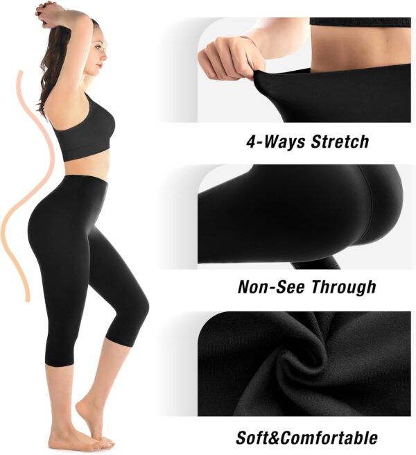 Walifrey Capri Leggings for Women, Buttery Soft High Waisted Leggings for…