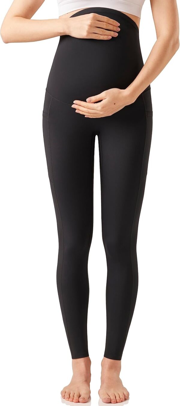 Enerful Women’s Maternity Workout Leggings Over The Belly Pregnancy Active…