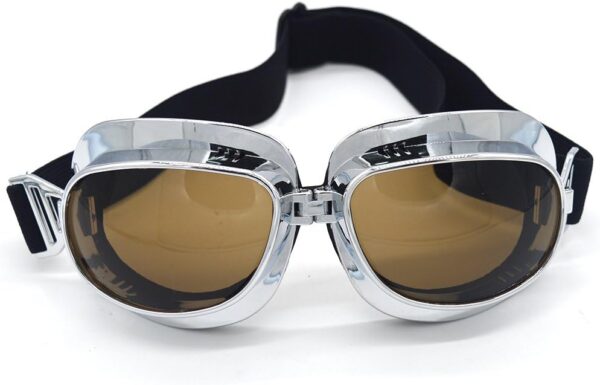 evomosa Motorcycle Goggles Vintage Pilot Goggles Retro Motocross Goggle Outdoor…