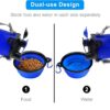 Dog Travel Water Bottle Collapsible Bowls, 2 in 1 Pet Food Container with Collapse…
