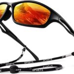 LINVO Polarized Sports Sunglasses Men Women UV400 Protection Wrap Around Goggles for...