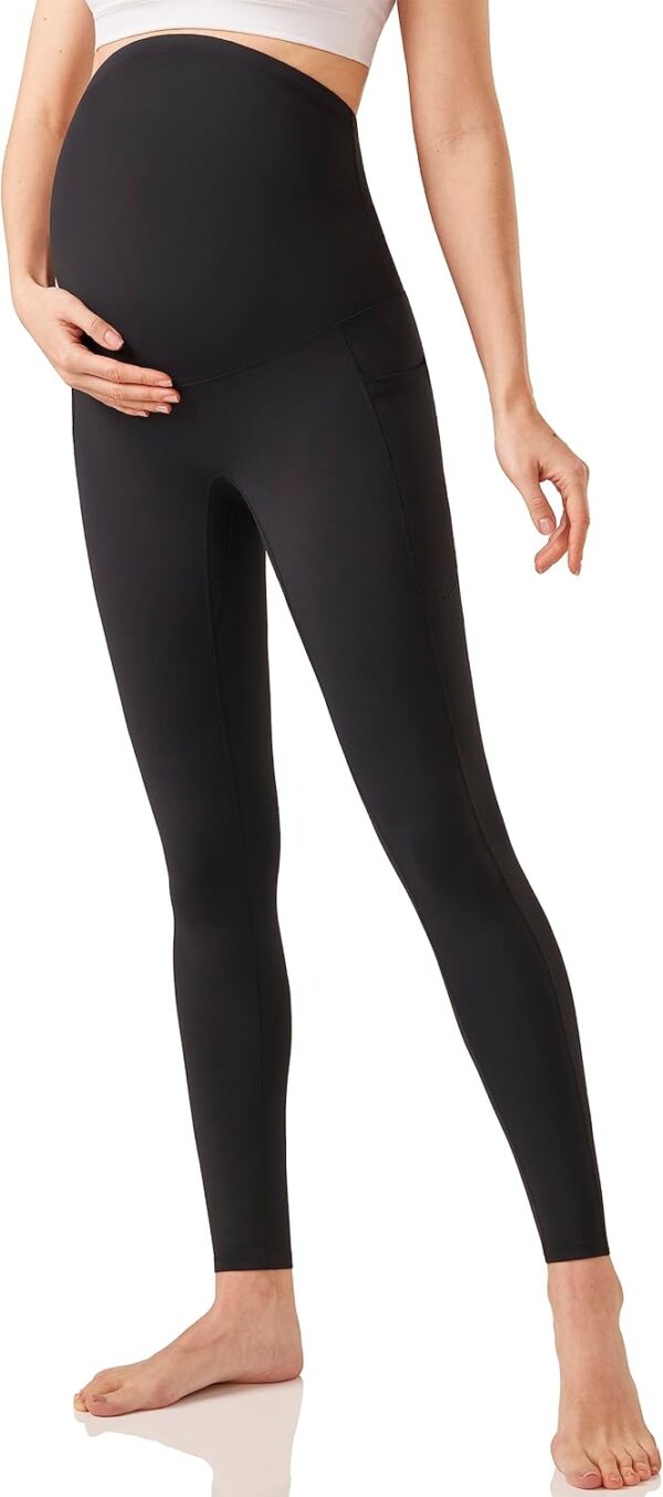 Enerful Women’s Maternity Workout Leggings Over The Belly Pregnancy Active…
