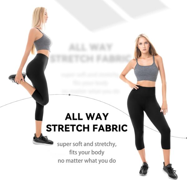 Walifrey Capri Leggings for Women, Buttery Soft High Waisted Leggings for…