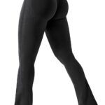 YEOREO Mini Flare Leggings Womens Workout Butt Lifting Legging Hidden...