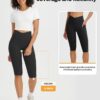 baleaf Women’s Knee Length Capri Leggings with Pockets Stretch Casual…