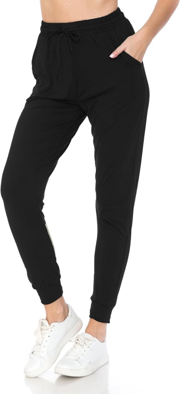 Leggings Depot Women’s Jogger Track Cuff Sweatpants with Pockets for Yoga,…