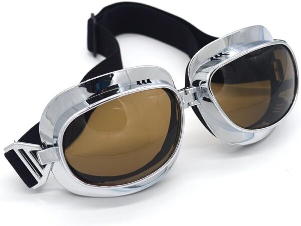evomosa Motorcycle Goggles Vintage Pilot Goggles Retro Motocross Goggle Outdoor…
