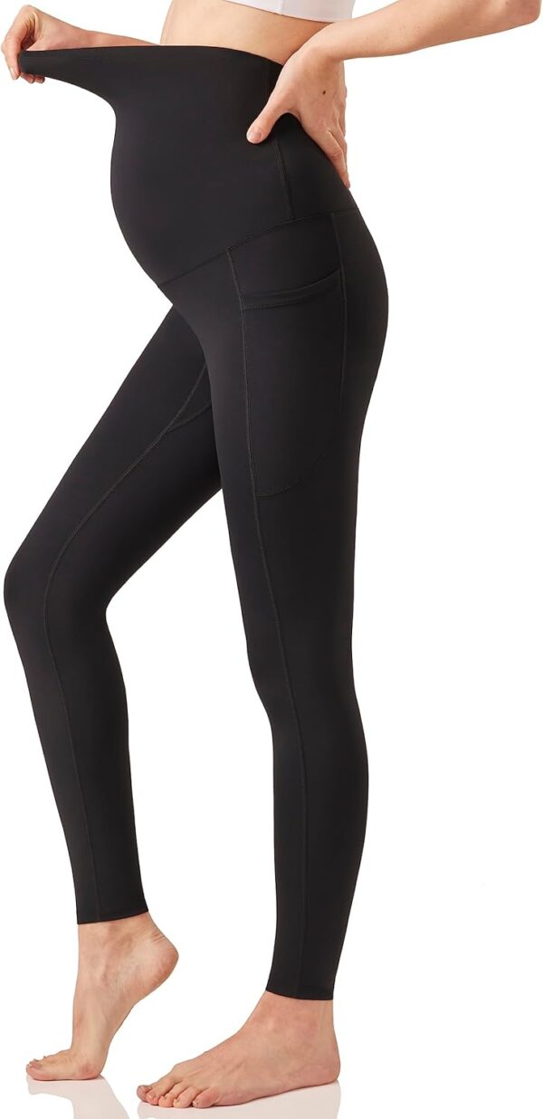 Enerful Women’s Maternity Workout Leggings Over The Belly Pregnancy Active…