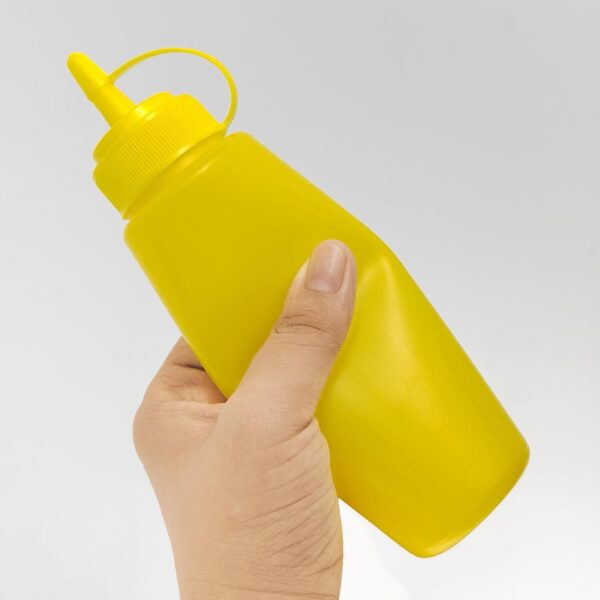 3 Pcs Plastic Squeeze Sauce Bottles with Nozzle Caps,250Ml/8.5Oz Reusable Squeeze…
