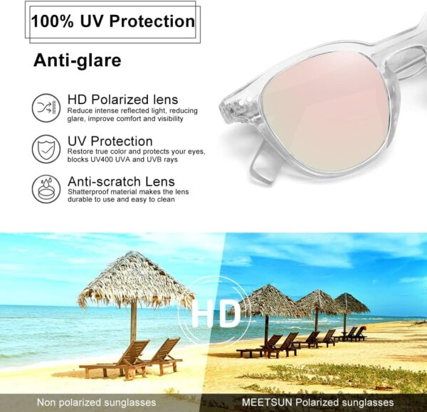MEETSUN Vintage Round Polarized Sunglasses for Women Classic Small Retro Shades UV400…