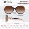 Sunier Sunglasses Womens Polarized Trendy Oversized Sun Glasses Fashion Ladies Shades…